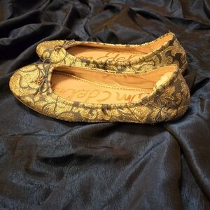 Sam Edelman Gold and Blue Flats